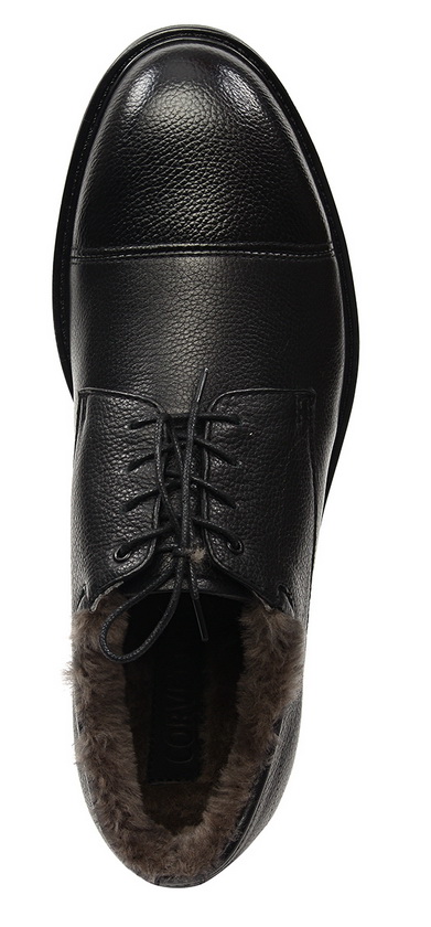 мужские полуботинки натуральная кожа / натуральный мех corvetto