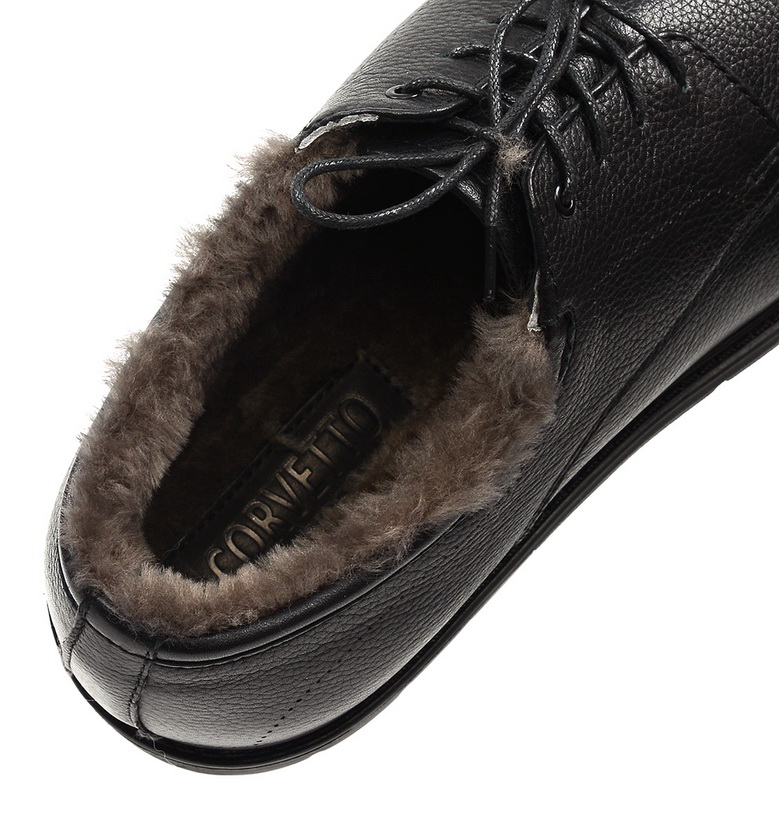 мужские полуботинки натуральная кожа / натуральный мех corvetto