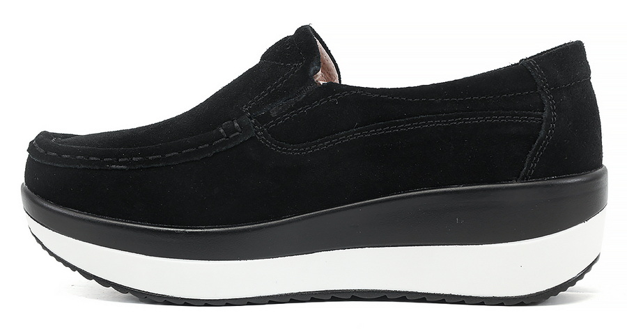 женские мокасины на танкетке натуральная замша binifoot тайвань 