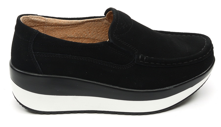 женские мокасины на танкетке натуральная замша binifoot тайвань 