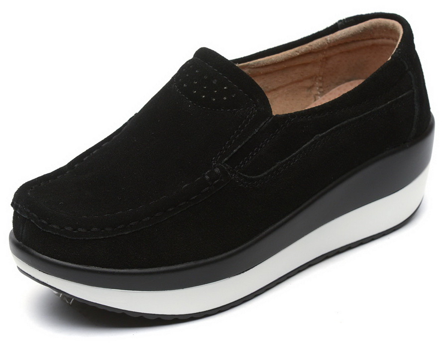 женские мокасины на танкетке натуральная замша binifoot тайвань 