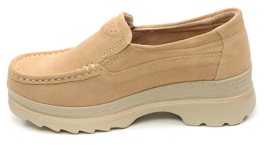 женские мокасины на танкетке натуральная замша bnf тайвань 