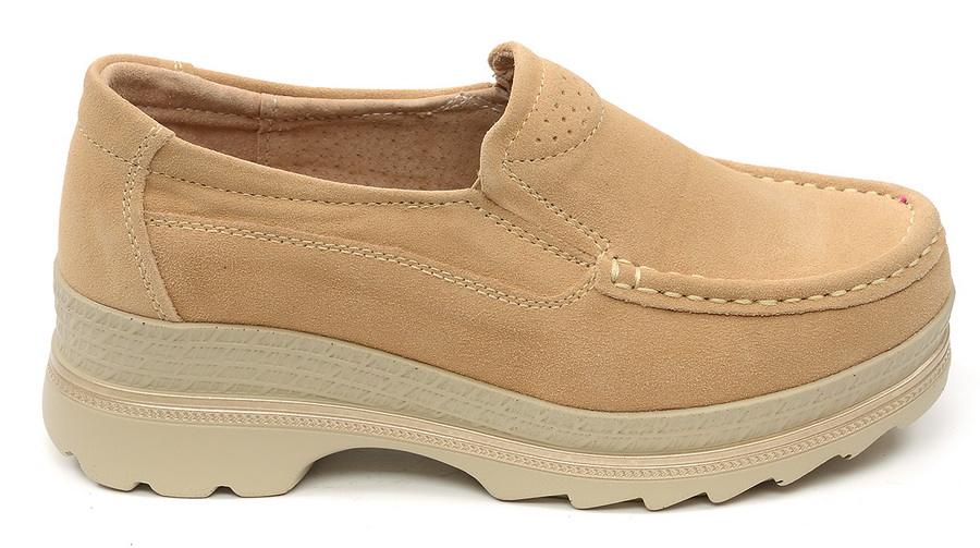 женские мокасины на танкетке натуральная замша bnf тайвань 