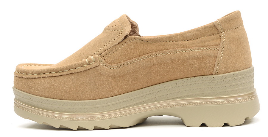 женские мокасины на танкетке натуральная замша bnf тайвань 