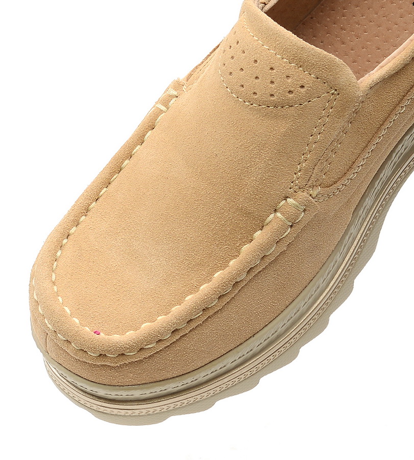 женские мокасины на танкетке натуральная замша bnf тайвань 