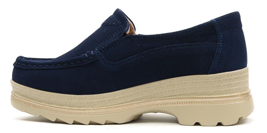 женские мокасины на танкетке натуральная замша bnf тайвань 