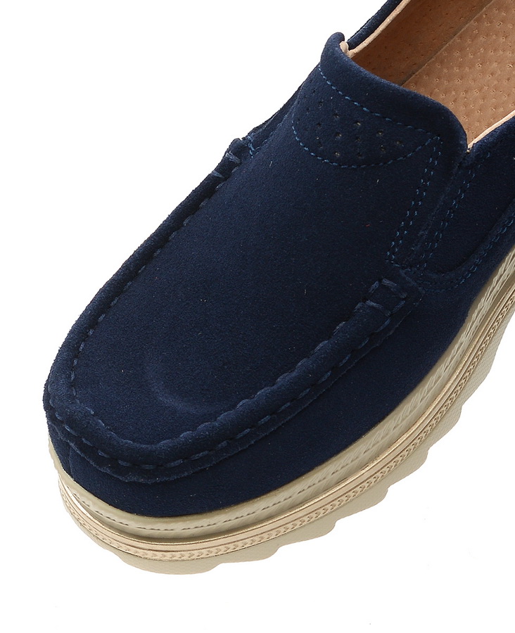 женские мокасины на танкетке натуральная замша bnf тайвань 