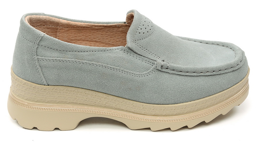 женские мокасины на танкетке натуральная замша bnf тайвань 