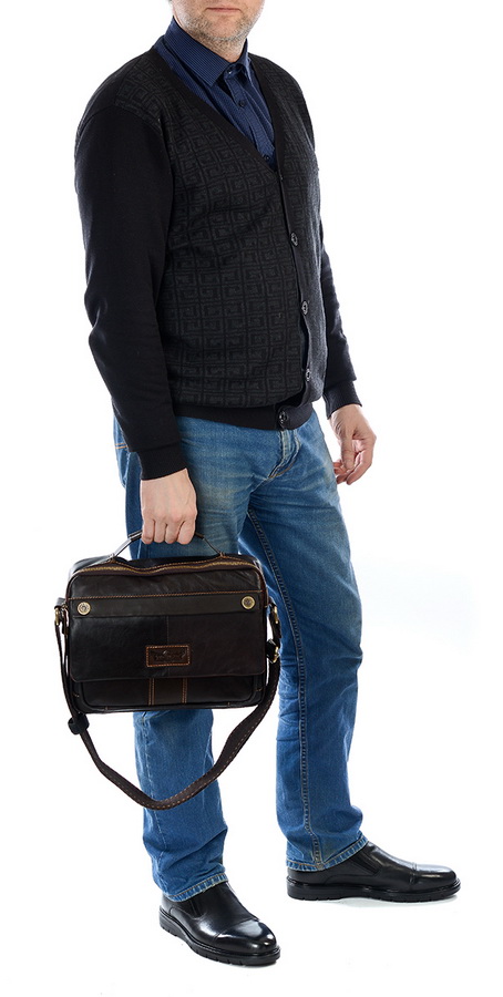 мужской портфель натуральная кожа ruff ryder