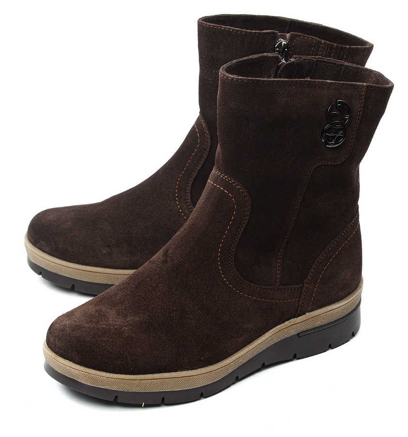 женские полусапоги натуральная кожа (замша) / шерсть эго беларусь