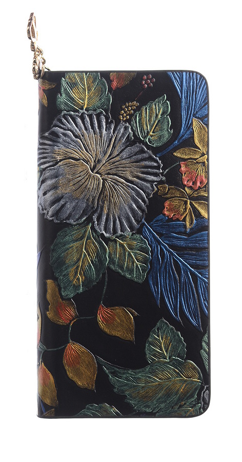 женский кошелек натуральная кожа с тиснением корея