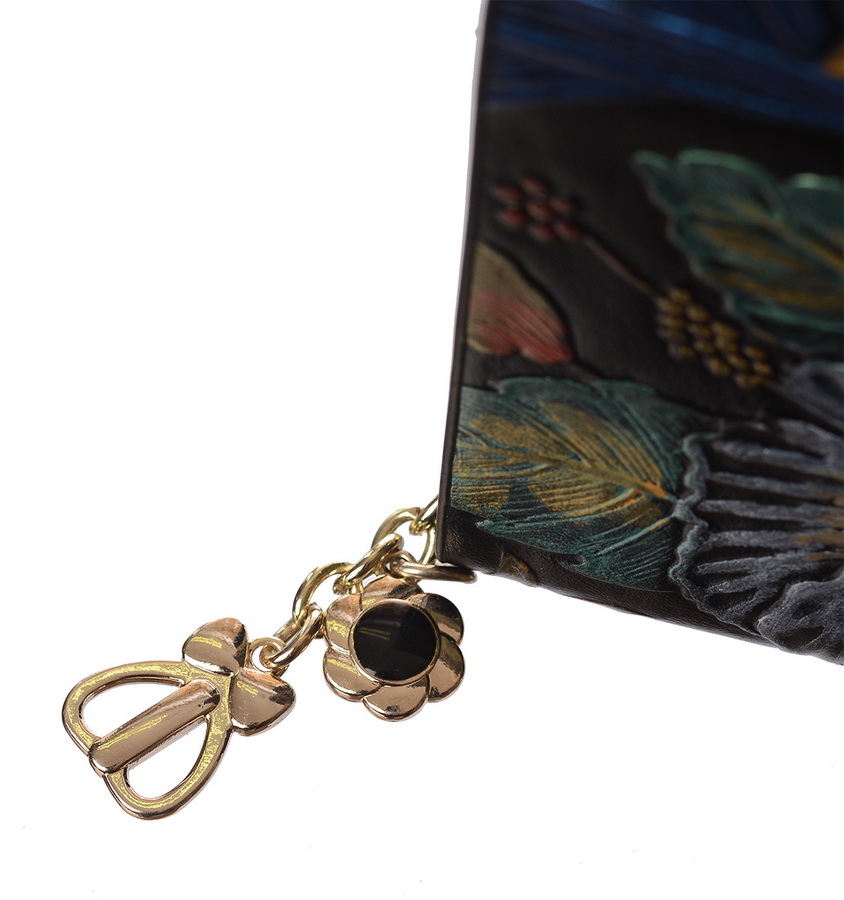 женский кошелек натуральная кожа с тиснением корея