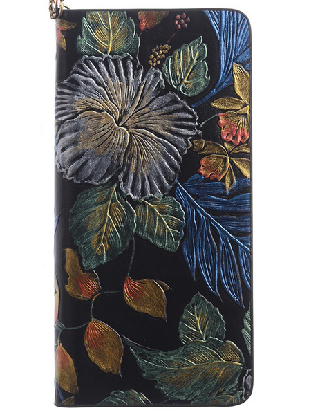 женский кошелек натуральная кожа с тиснением корея