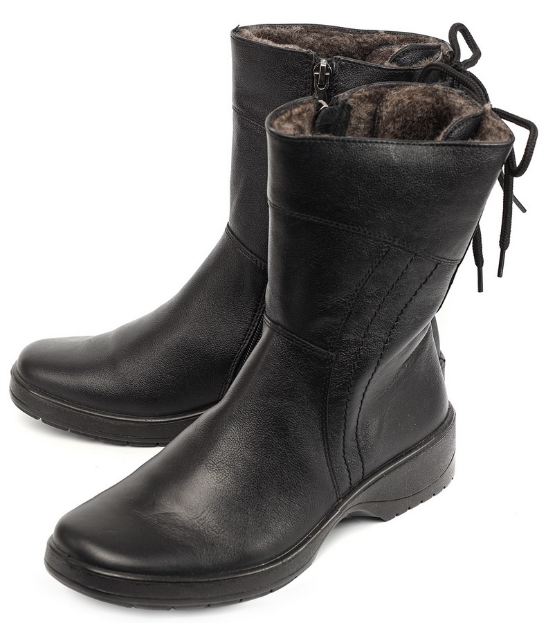 женские полусапоги натуральная кожа / шерсть росвест россия