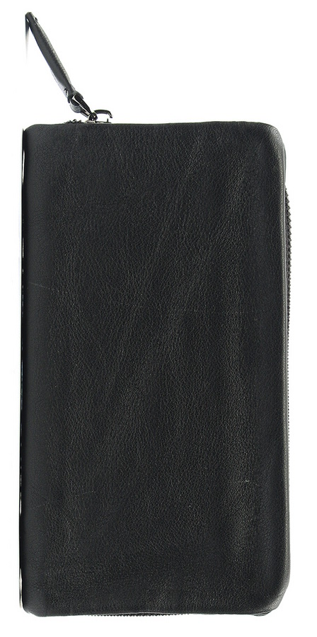 женский кошелек натуральная кожа чёрный корея