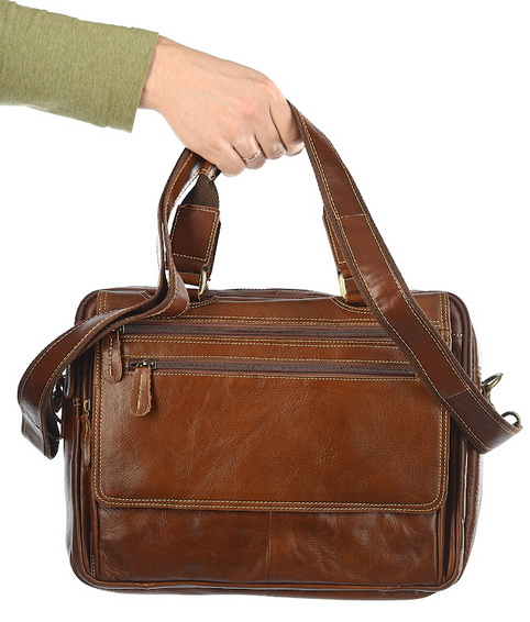 мужской портфель натуральная кожа famous men