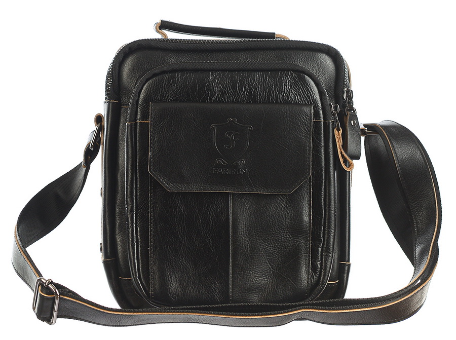 мужская сумка натуральная кожа farirun