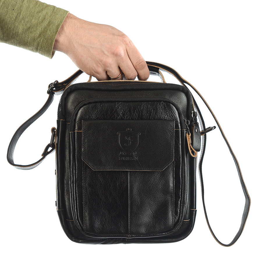 мужская сумка натуральная кожа farirun