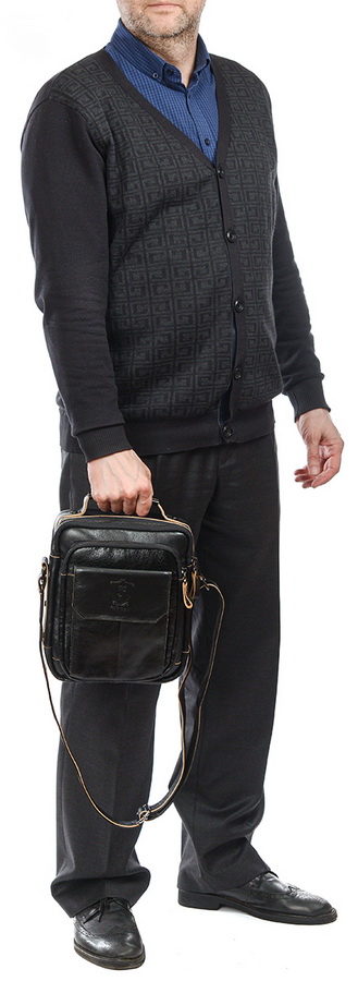 мужская сумка натуральная кожа farirun