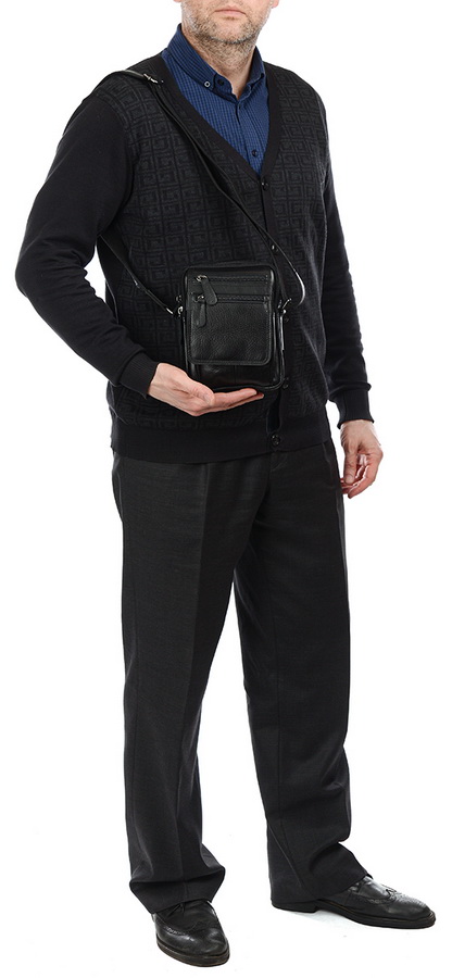 мужская сумка натуральная кожа famous men