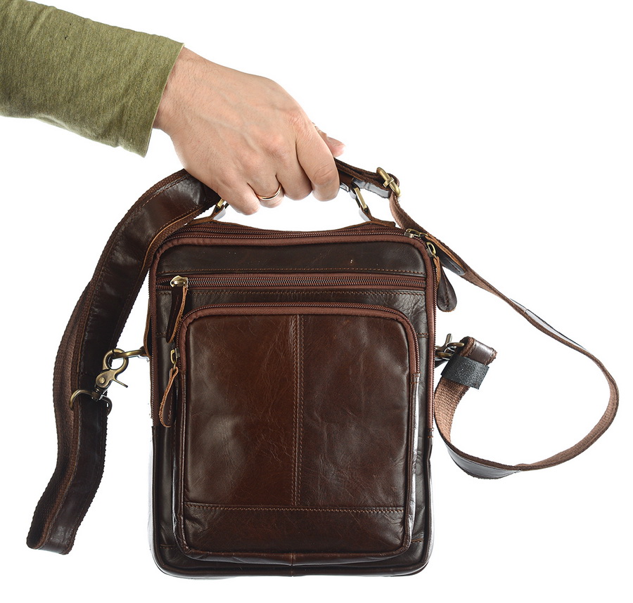 мужская сумка натуральная кожа famous men