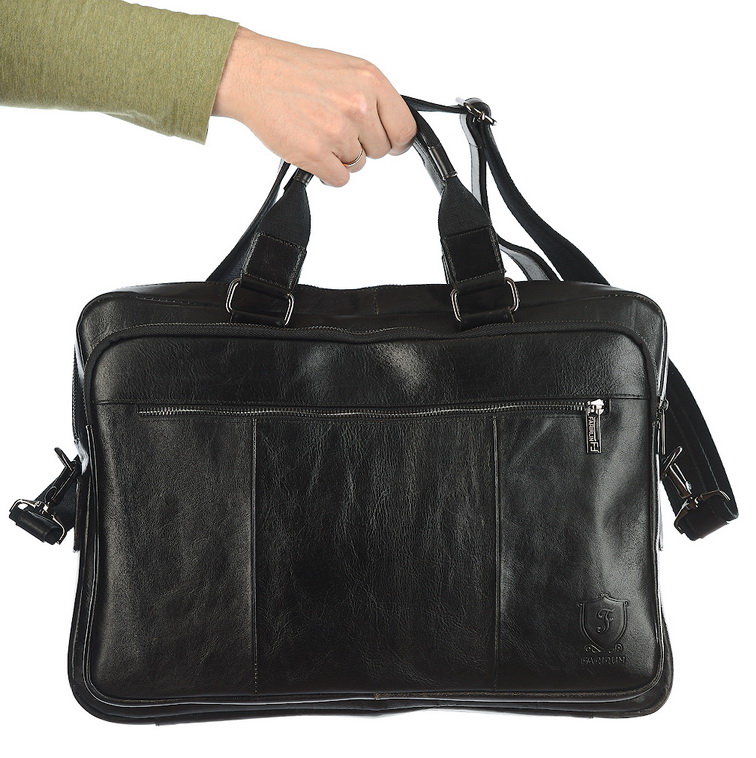 мужской портфель натуральная кожа farirun