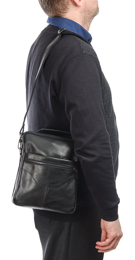 мужская сумка натуральная кожа farirun