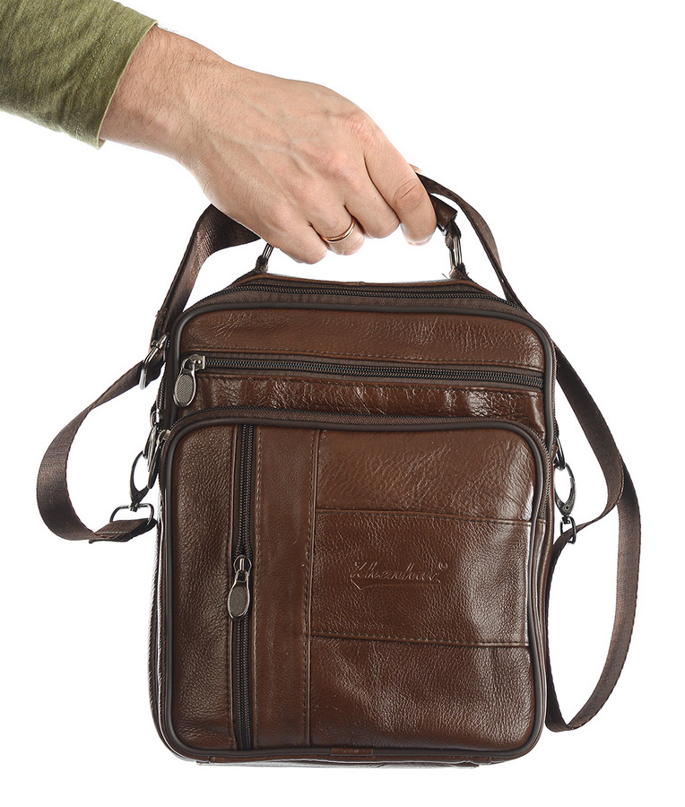 мужская сумка натуральная кожа zhenhuc