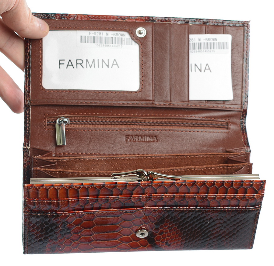 женский кошелек натуральная кожа  farmina россия