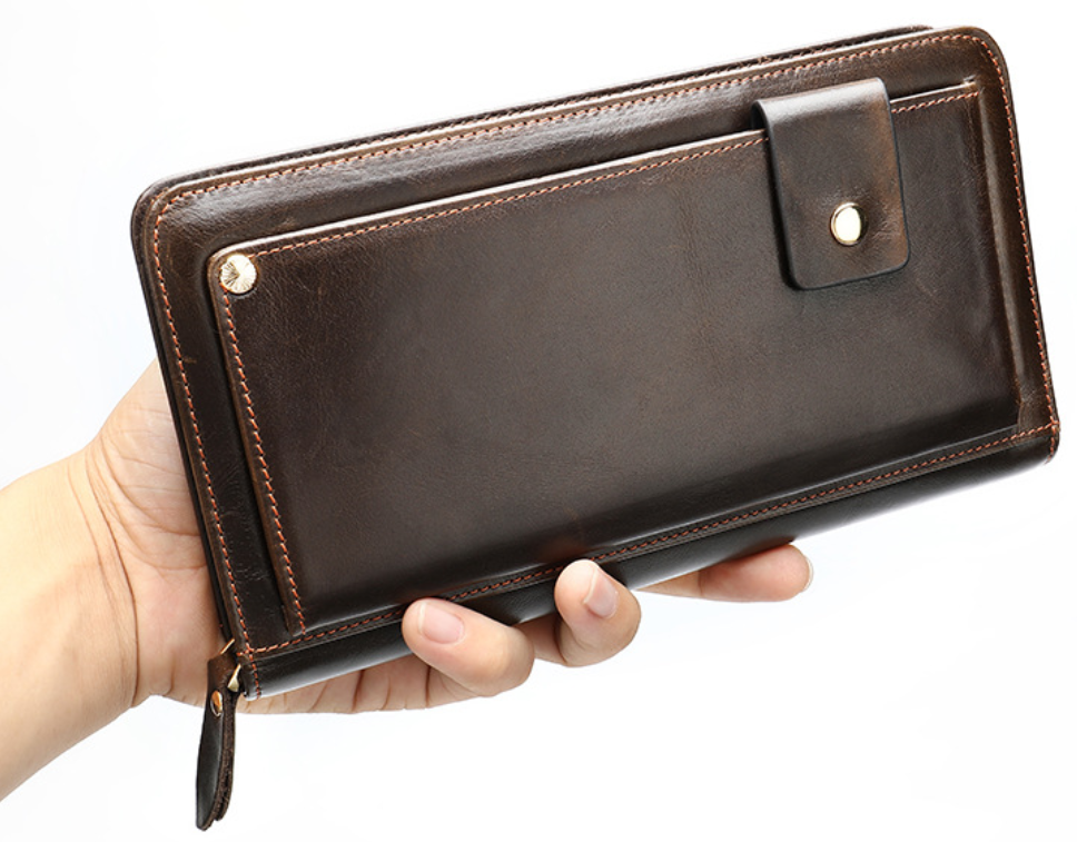 мужской кошелек-барсетка натуральная кожа 