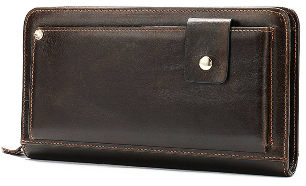 мужской кошелек-барсетка натуральная кожа 