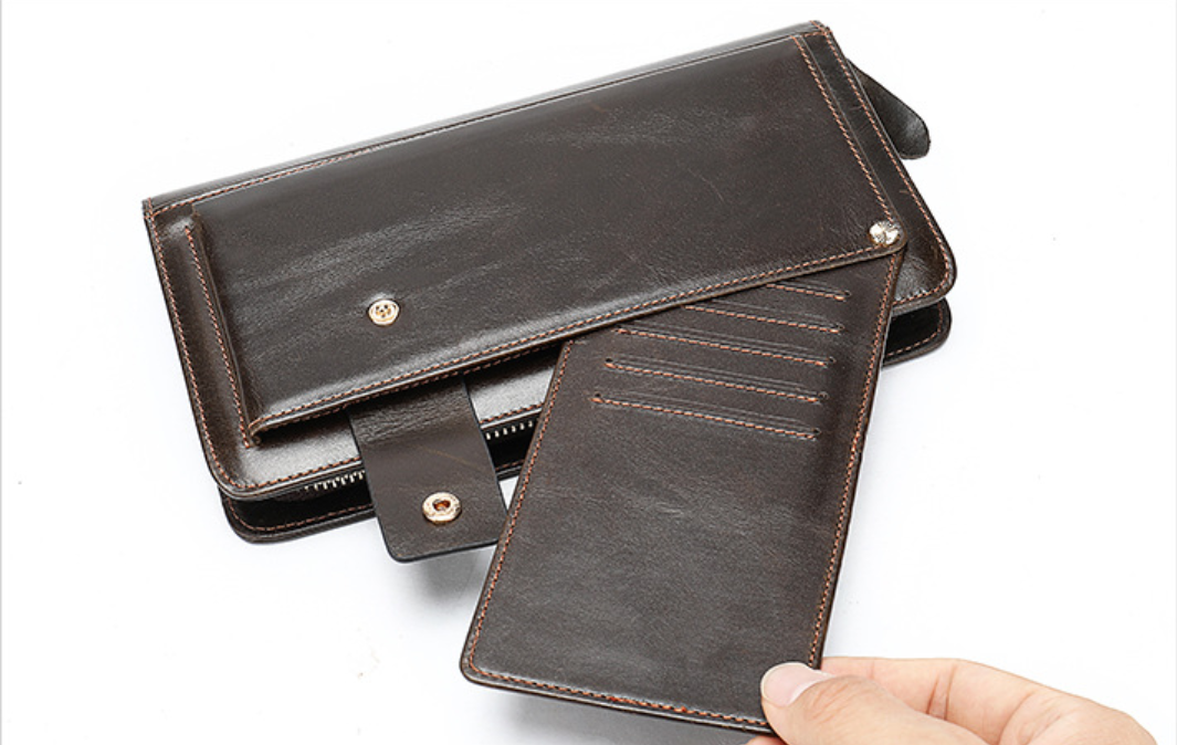 мужской кошелек-барсетка натуральная кожа 