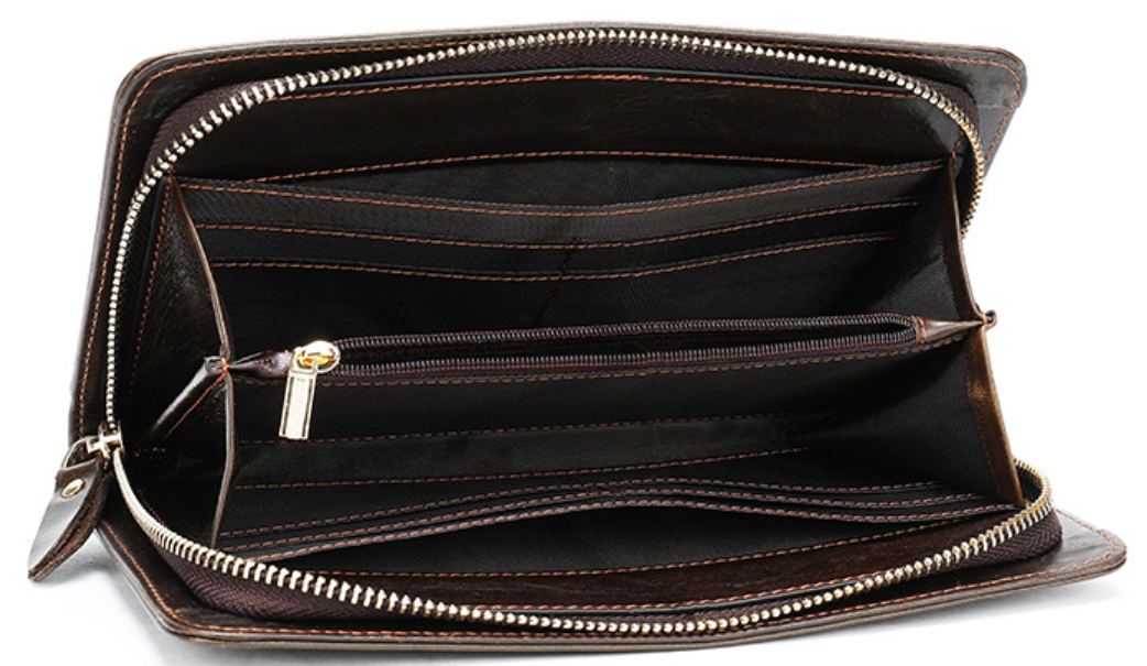 мужской кошелек-барсетка натуральная кожа 