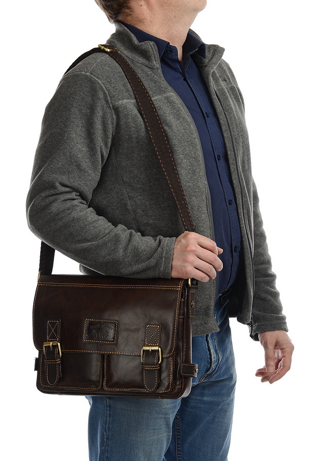 мужской портфель натуральная кожа ruff ryder