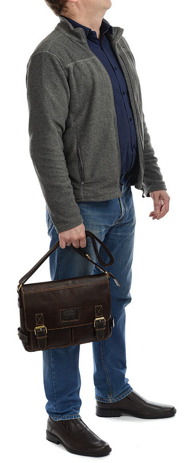 мужской портфель натуральная кожа ruff ryder