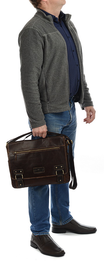 мужской портфель натуральная кожа ruff ryder