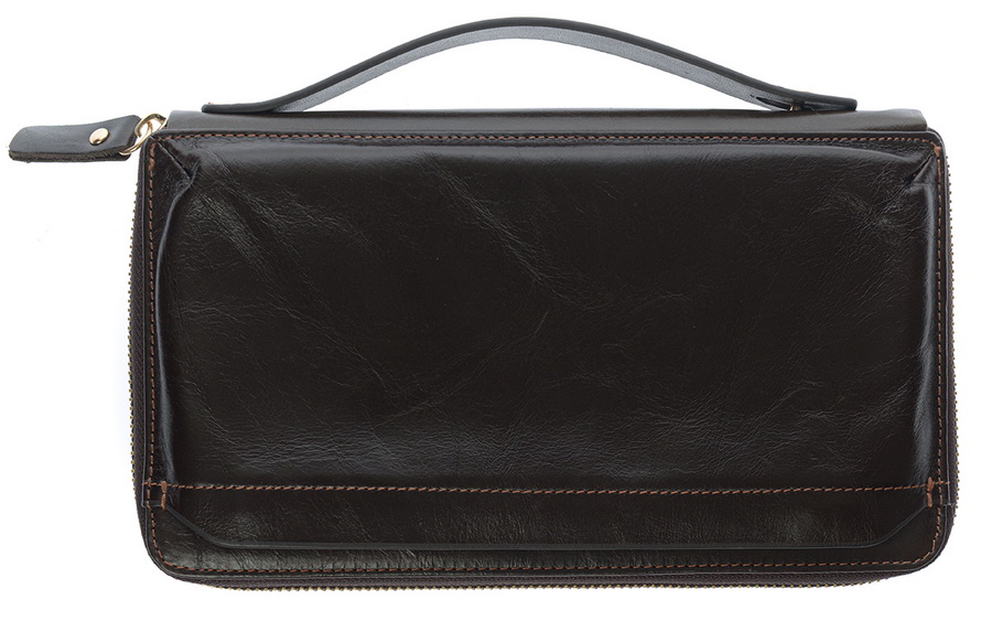 мужской кошелек-барсетка   натуральная кожа корея