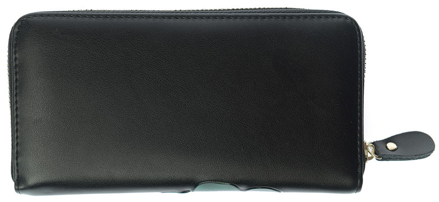 женский кошелек натуральная кожа с тиснением хризантема  корея