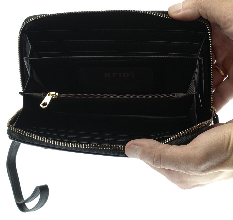 женский кошелек натуральная кожа с тиснением хризантема  корея