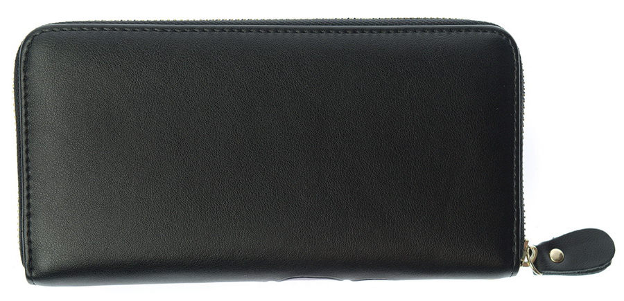 женский кошелек натуральная кожа с тиснением хризантема  корея