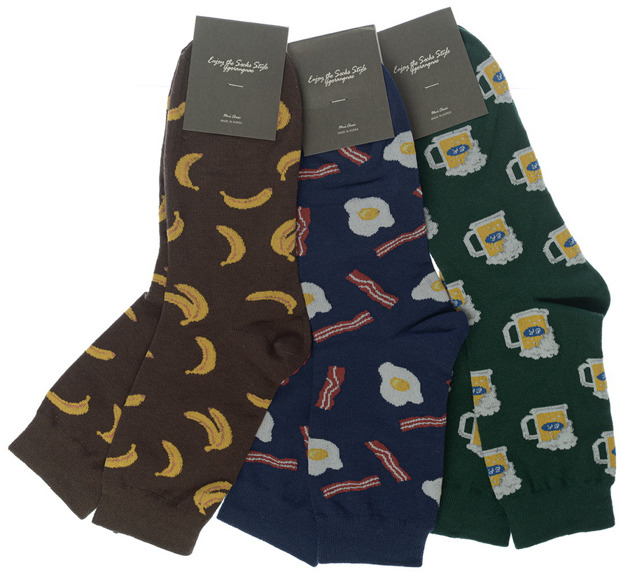 мужские носки полоски цветные корея