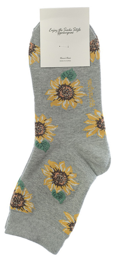 носки женские подсолнухи корея