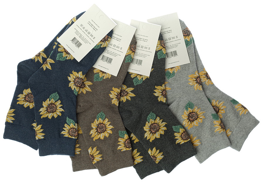 носки женские подсолнухи корея