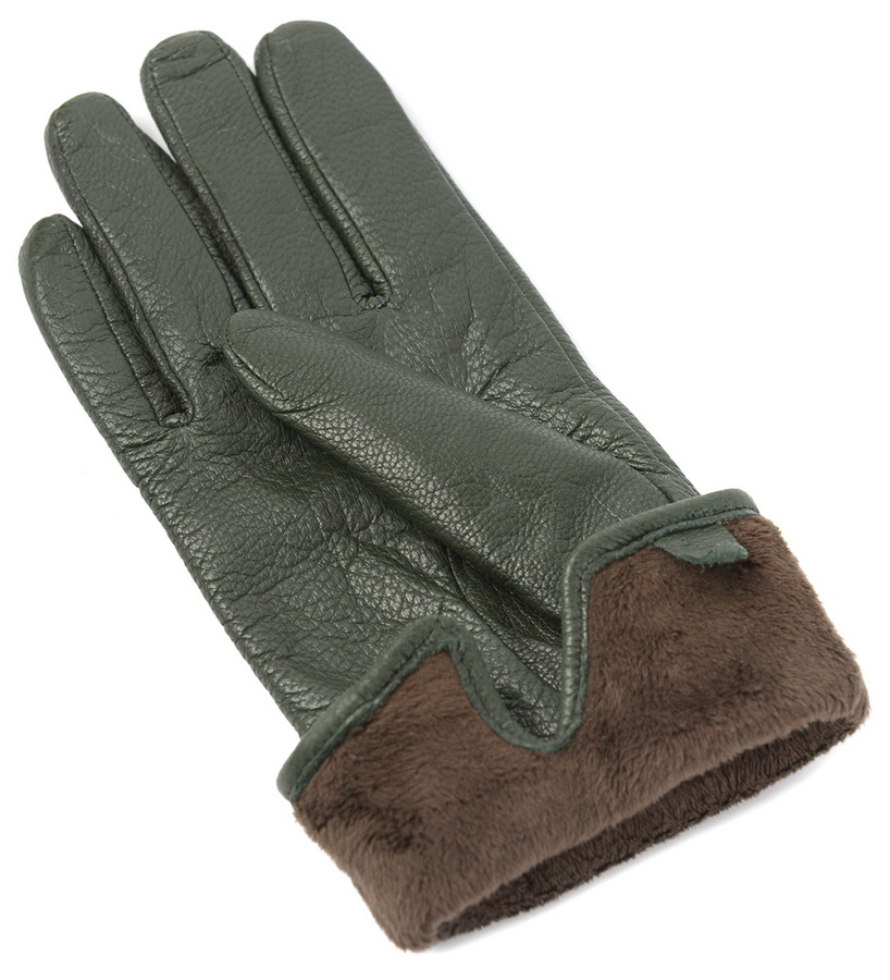 женские перчатки кожа оленя / флис matrix