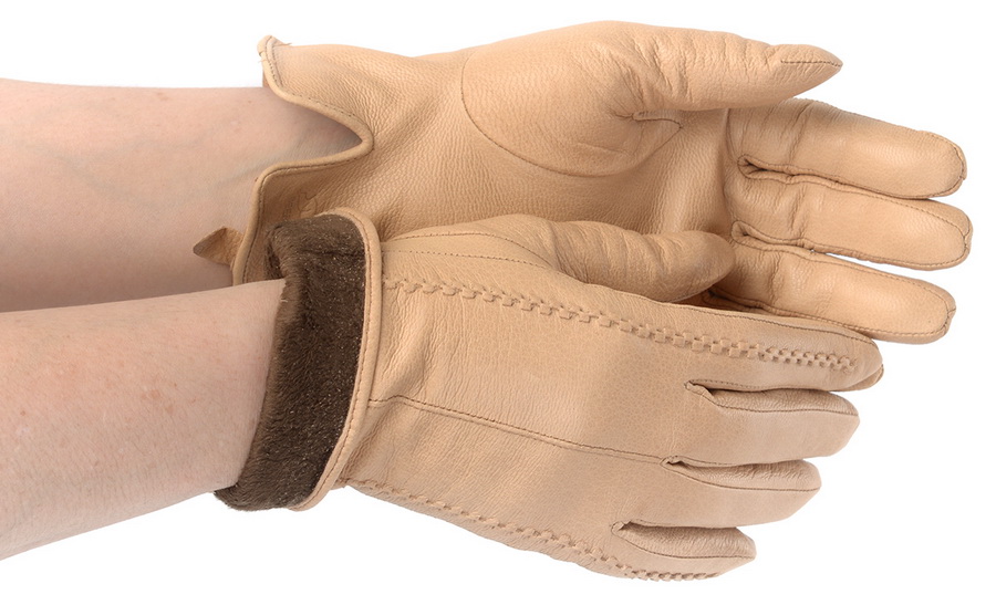 женские перчатки кожа оленя / флис matrix