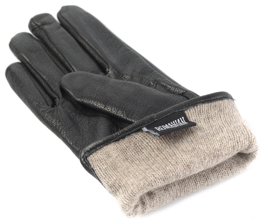 женские перчатки кожа оленя / шерсть 