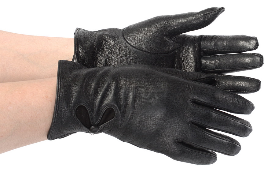 женские перчатки кожа оленя / шерсть 