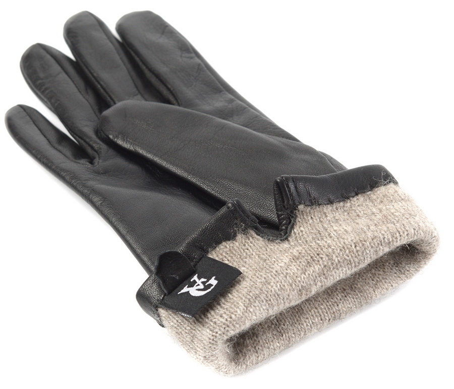 женские перчатки кожа ягненка / шерсть matrix