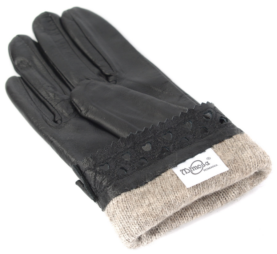 женские перчатки овечья кожа / шерсть mimosa