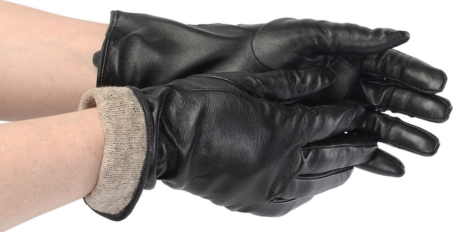 женские перчатки удлиненные овечья кожа / шерсть mimosa